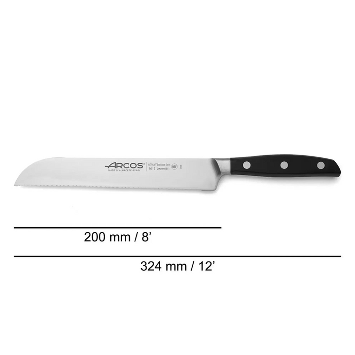 Bread Knife Serrated 200 Mm. Case - Manhattan
