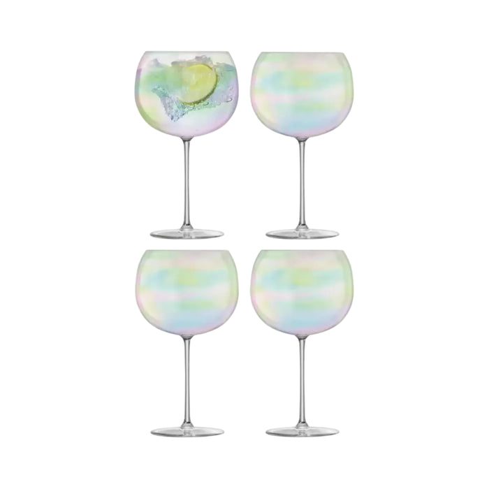 Bubble Balloon Glass 680ml Pearl x 4