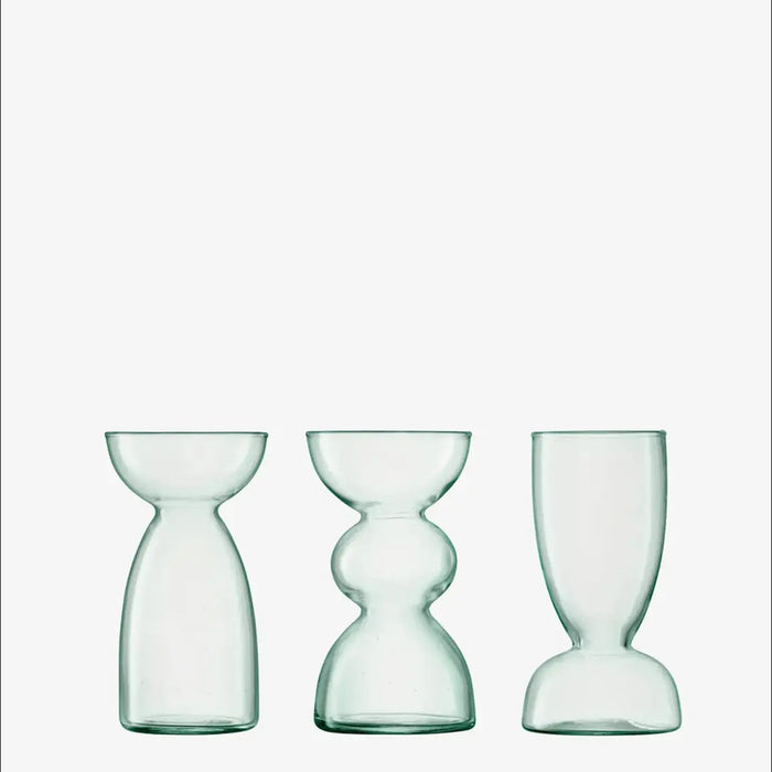 Canopy Trio Vase Set H13cm Clear