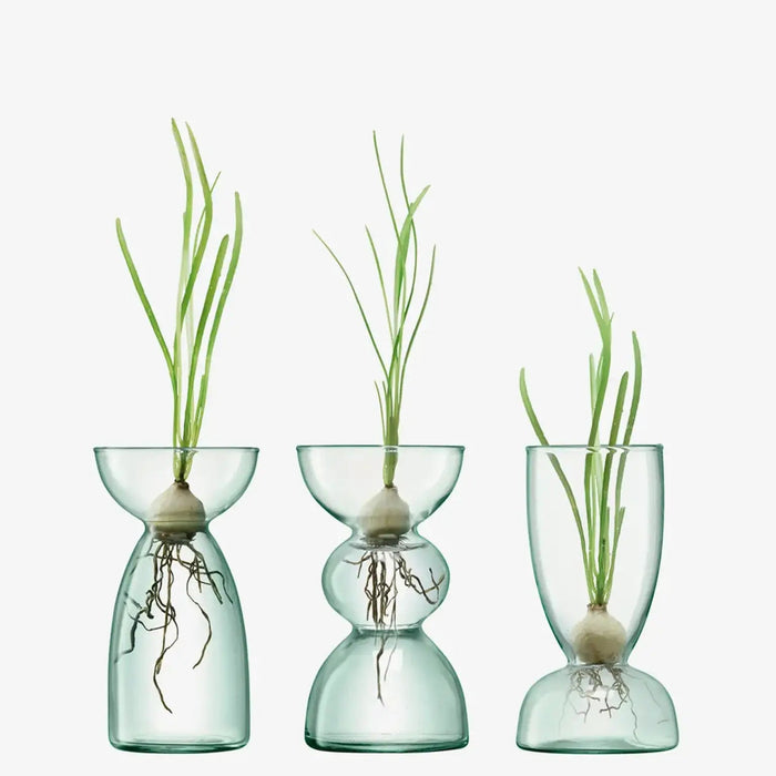 Canopy Trio Vase Set H13cm Clear