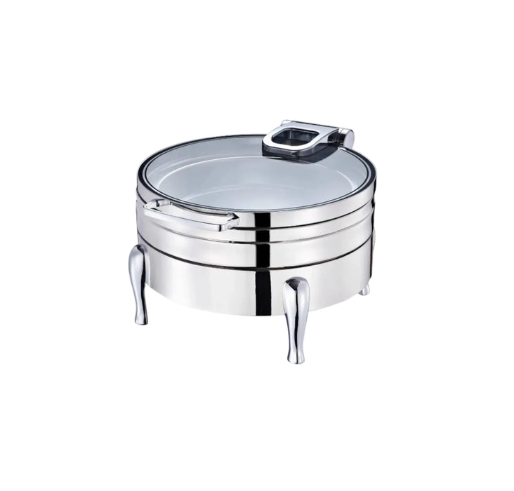 CHAFING DISH 6L Round, Flat Glass Lid