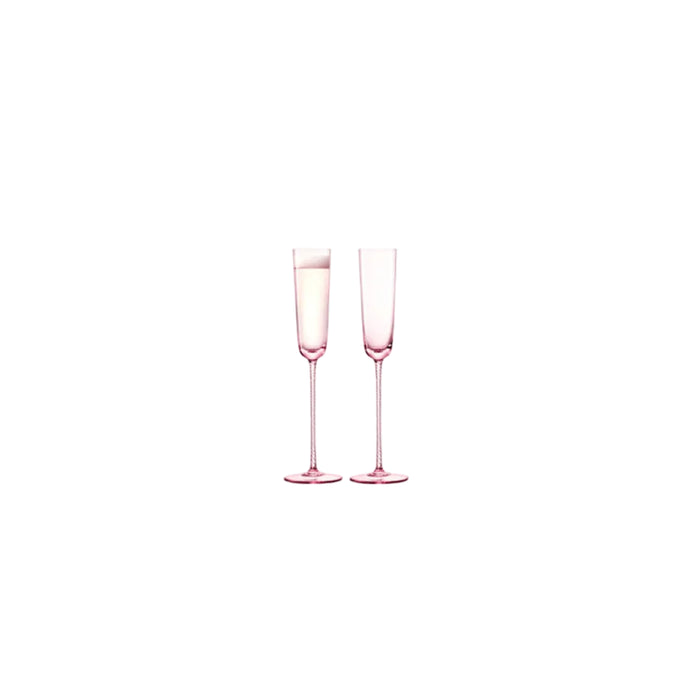 Champagne Flute 120ml Braid/Dawn Pink x 2