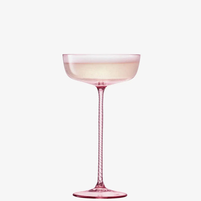 Champagne Glass 190ml Dawn Pink x 2