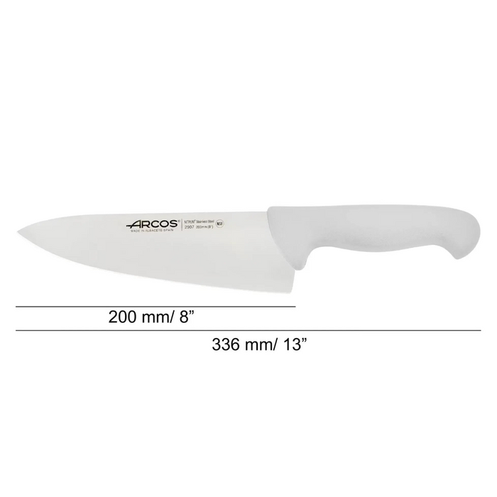 Chef's Knife  White Wide 200 Mm. D. Sleeve - 2900, Arcos