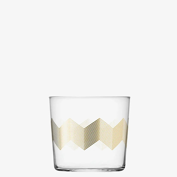 Chevron Tumbler 310ml Gold Assorted x 4