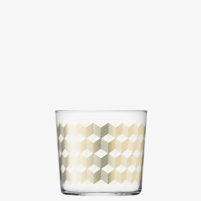 Chevron Tumbler 310ml Gold Assorted x 4