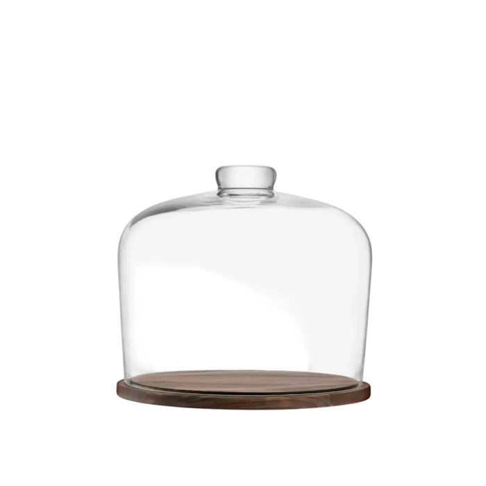 City Dome & Walnut Base ˜32cm Clear