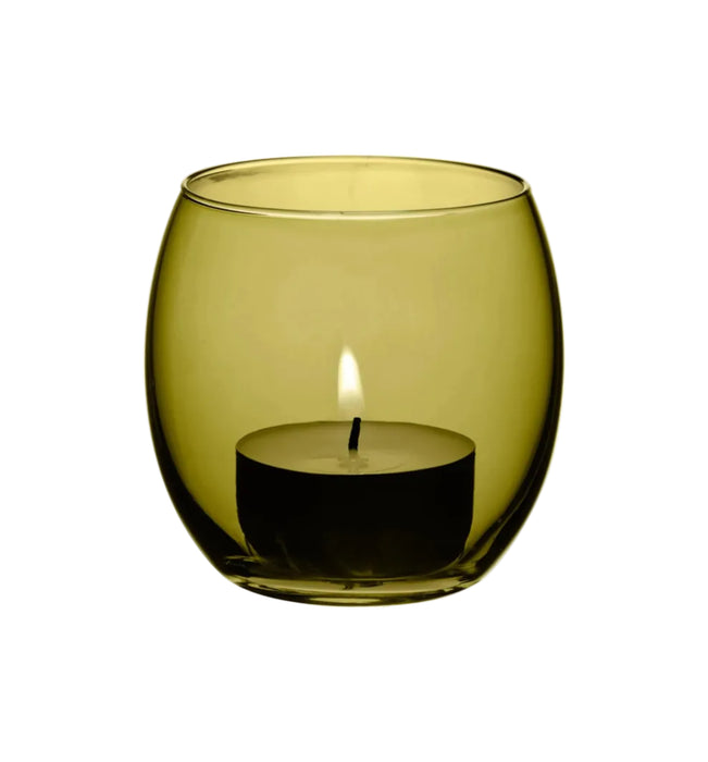 Coro Tealight Holder H6.5cm Leaf Assorted x 4