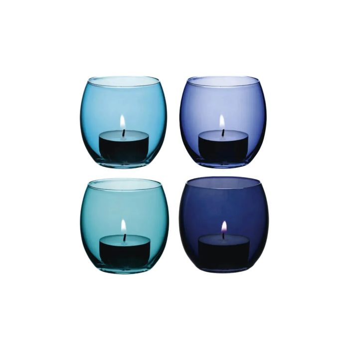 Coro Tealight Holder Lagoon Assorted set of 4