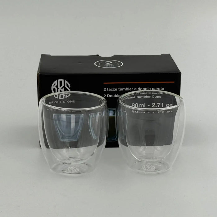 Double Wall Glass, Capacity: 80 ml, 2 pcs/set