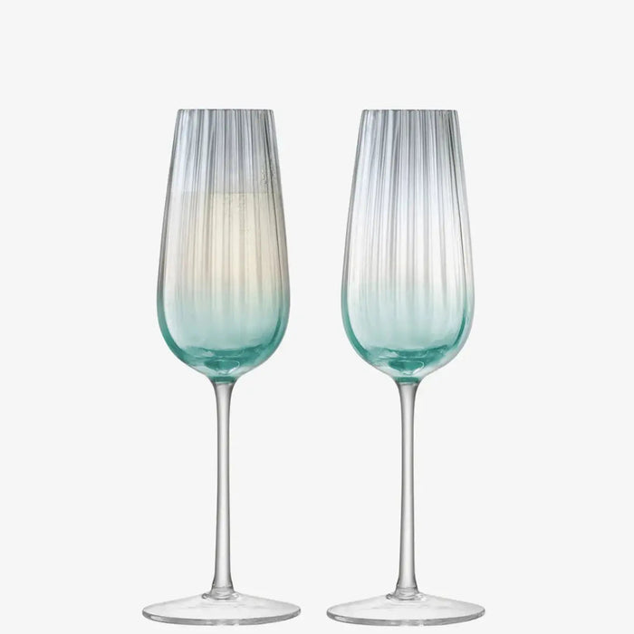 Dusk Champagne Flute 250ml Green/Grey x 3