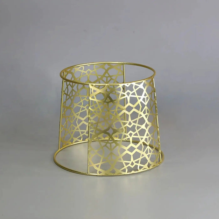 Elevation 8-Inch Round Gold Buffet Stand
