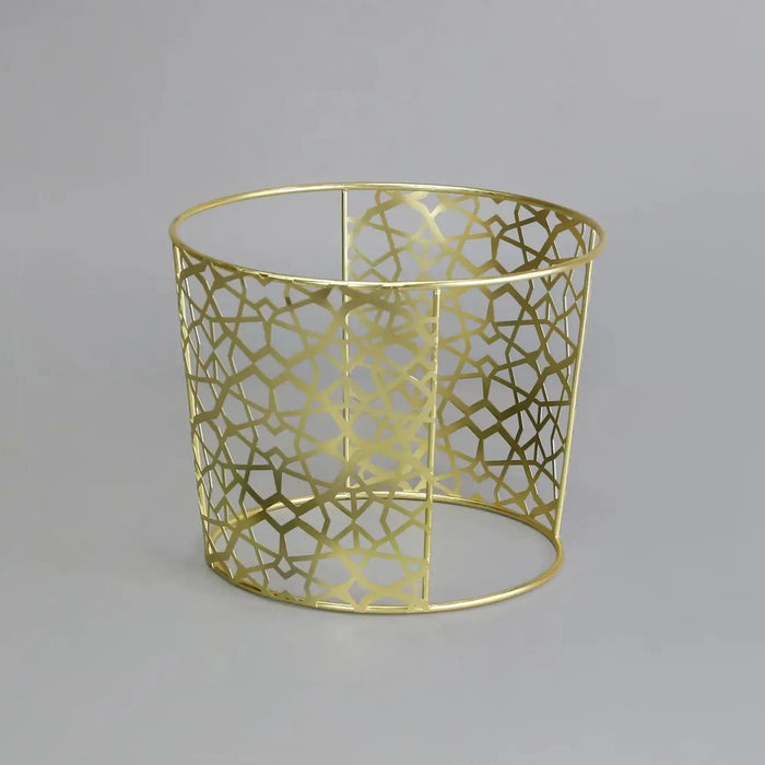 Elevation 8-Inch Round Gold Buffet Stand