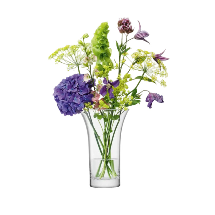 Flower Flared Bouquet Vase H22cm Clear