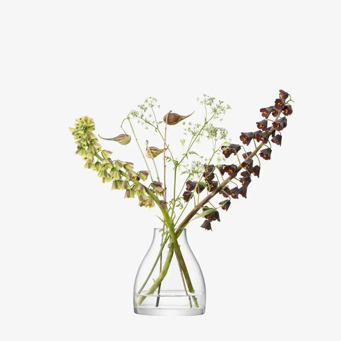 Flower Kiln Vase H16cm Clear