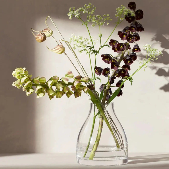 Flower Kiln Vase H16cm Clear