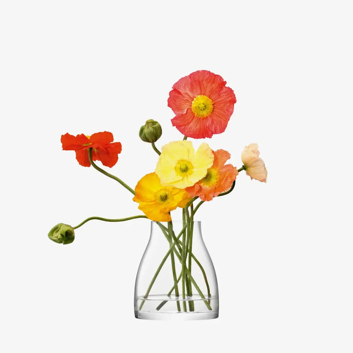 Flower Kiln Vase H21cm Clear