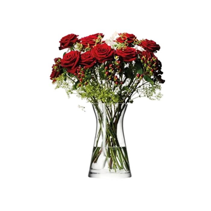Flower Mixed Bouquet Vase H29cm Clear