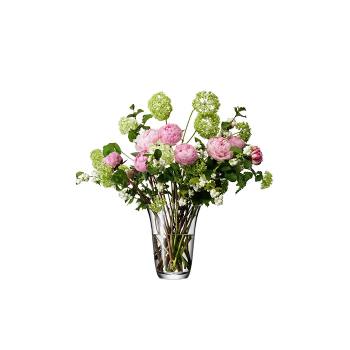 Flower Open Bouquet Vase H23cm Clear