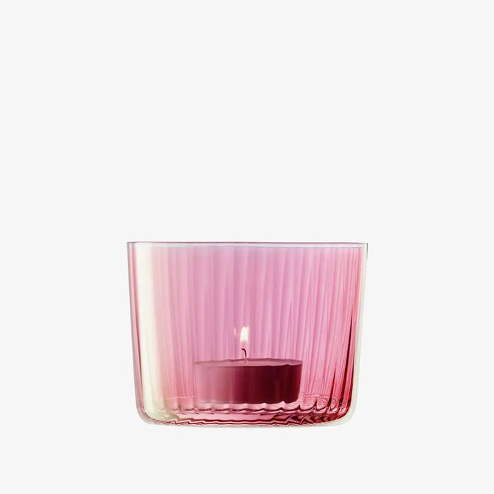 Gems Tealight Holder H6cm Assorted Garnet x 4