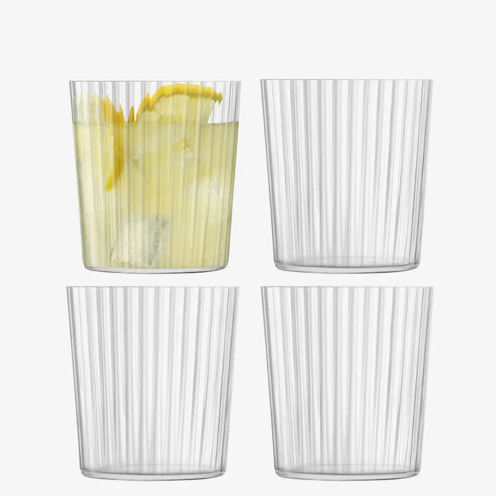 Gio Line Tumbler 390ml Clear x 4