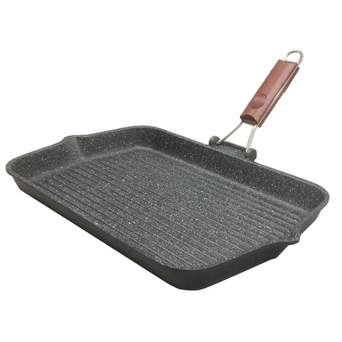 Grill Pan XL Granito With Wooden Folding Handle