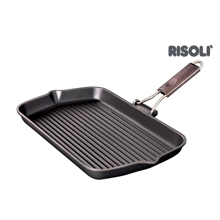 Grill Pan XL Granito With Wooden Folding Handle