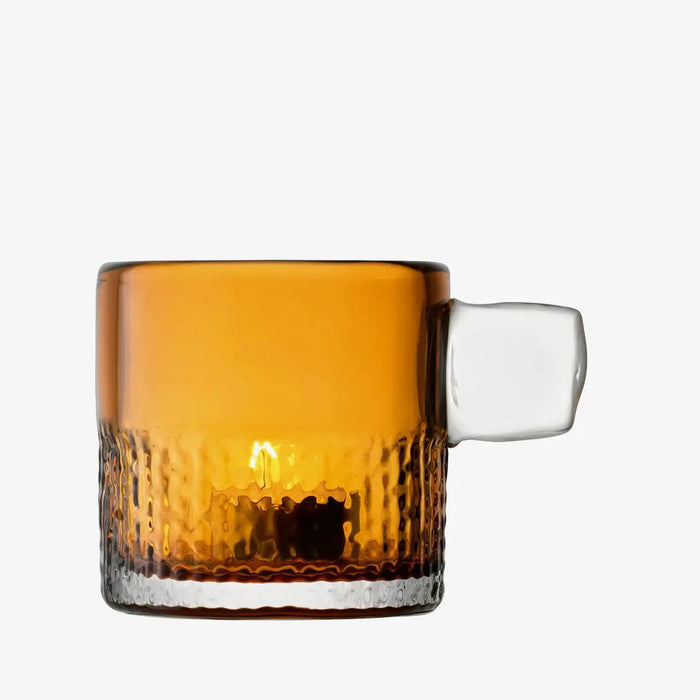 Handle Tealight Holder H9cm Amber
