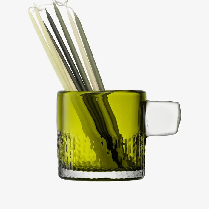 Handle Tealight Holder H9cm Olive