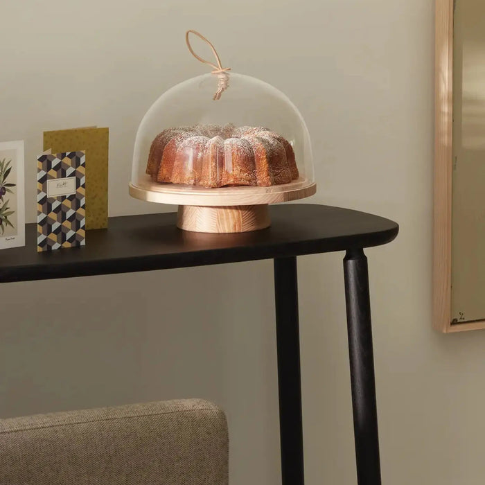 Ivalo Cake Stand with Clear Glass Dome