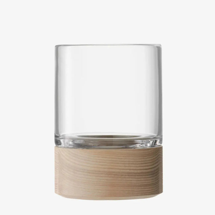 Lotta Vase/Lantern Clear & Ash Base H18cm