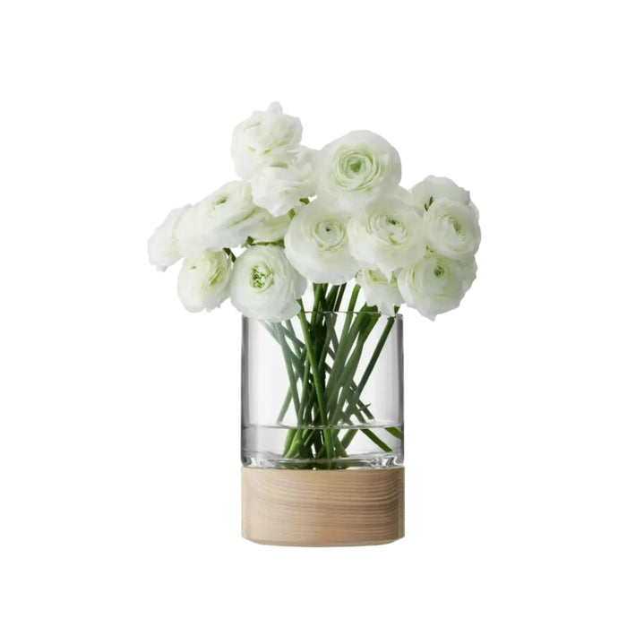 Lotta Vase/Lantern Clear & Ash Base H18cm
