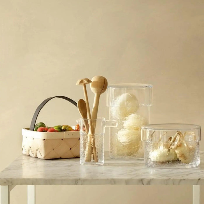 LSA Wicker Container & Lid Clear