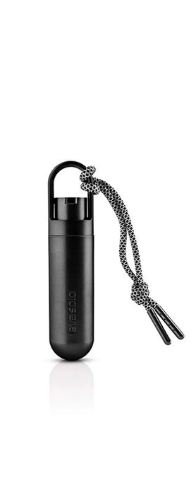 Mini-dispenser for gel hand sanitiser - black