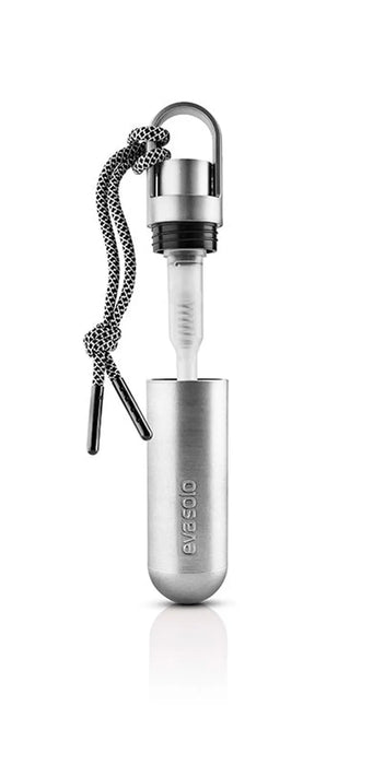 Mini-dispenser for gel hand sanitiser - silver