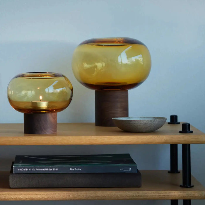 Oblate Vase H13.5cm - Amber