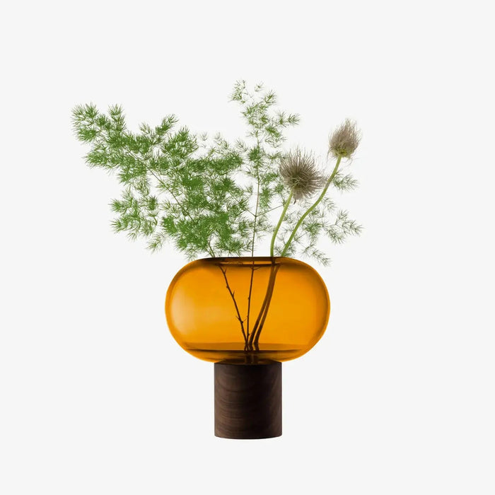 Oblate Vase H21.5cm - Amber