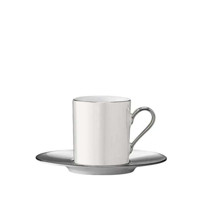 Palazzo Coffee Cup & Saucer 100ml Pearl/Platinum