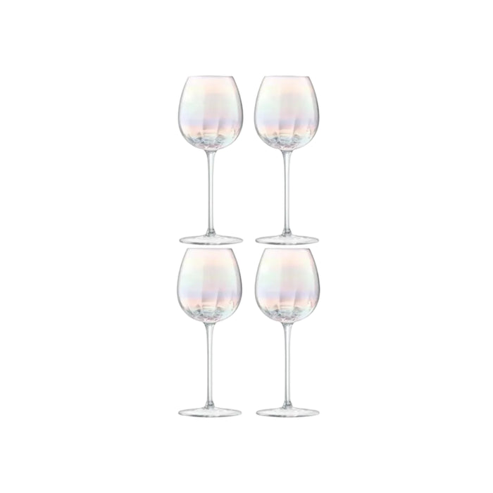 Pearl White Wine Glass 325ml Mother of Pearl x 4