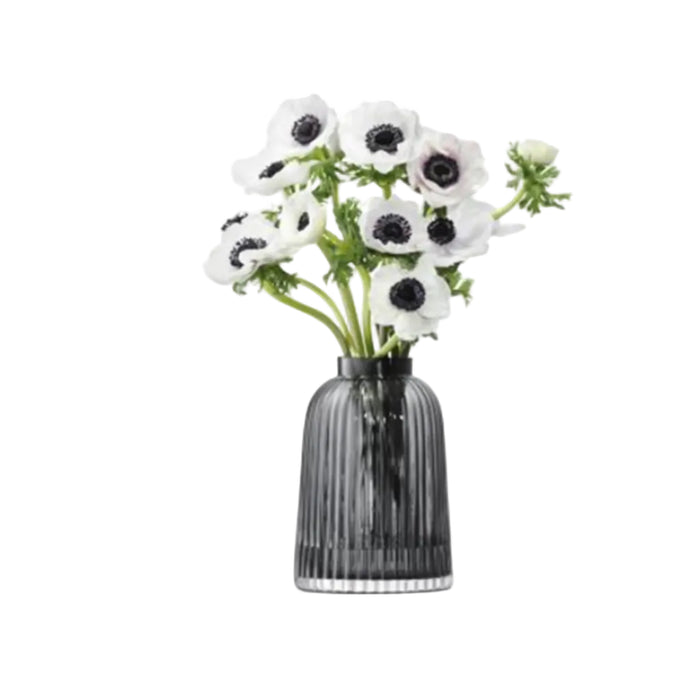 Pleat Vase H20cm Grey