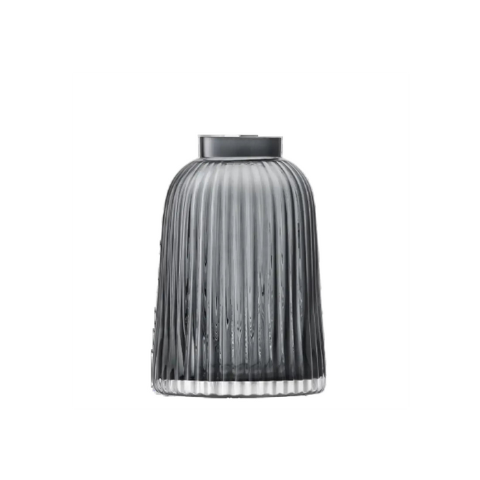 Pleat Vase H20cm Grey