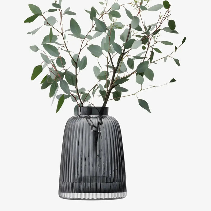 Pleat Vase H26cm Grey