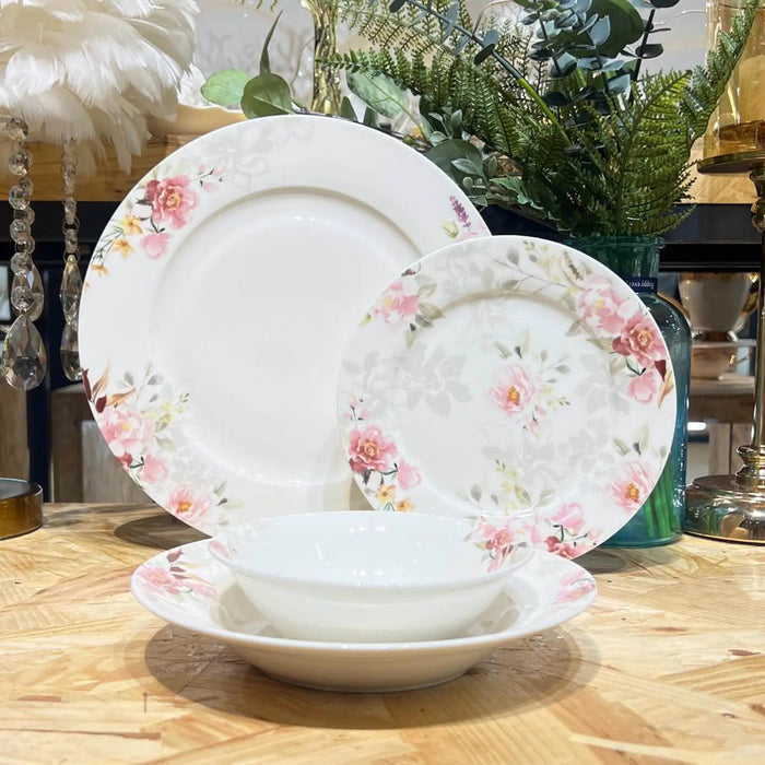 Round Dinner Set of 24 pcs - Pink Rose