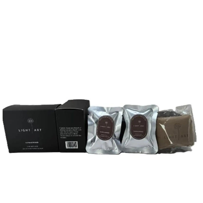 Sandalwood Car Diffuser Pu Leather with 2 refills
