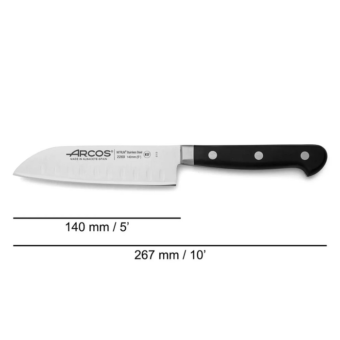 Santoku Knife Granton Edge 140 Mm. Case - Opera