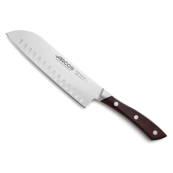 Santoku Knife Granton Edge 180 Mm. Case - Natura