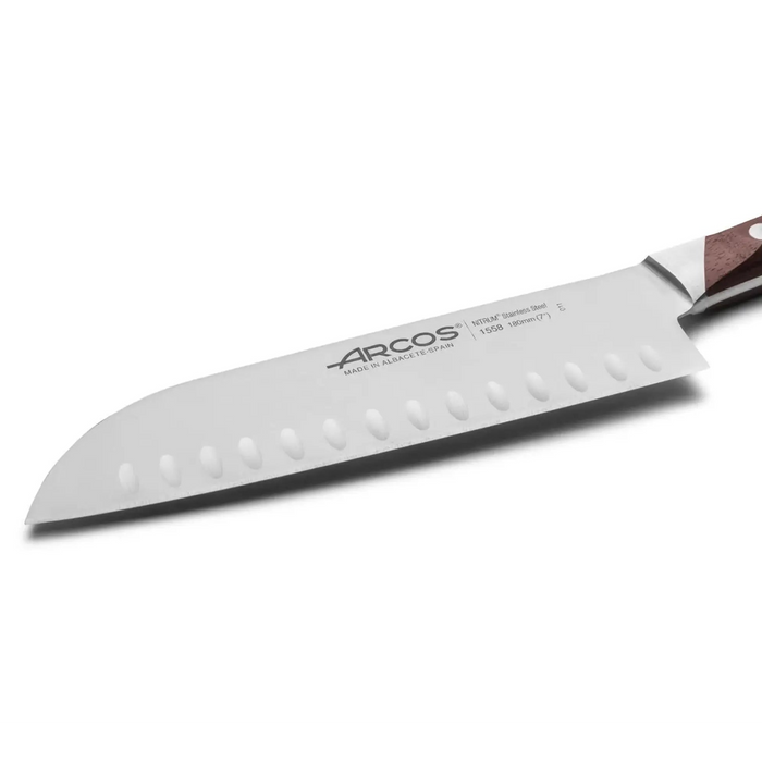 Santoku Knife Granton Edge 180 Mm. Case - Natura