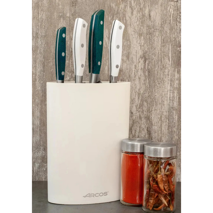 Universal Knife Block Oval White 220X160X65 Mm. Gift Box - Tacos