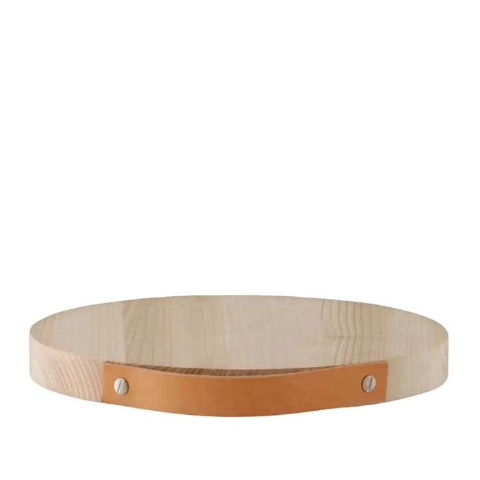 Utility Board Ash & Leather Handle Ã˜25cm