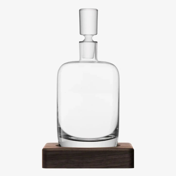 Whisky Renfrew Decanter 1.1l Clear and Walnut Base